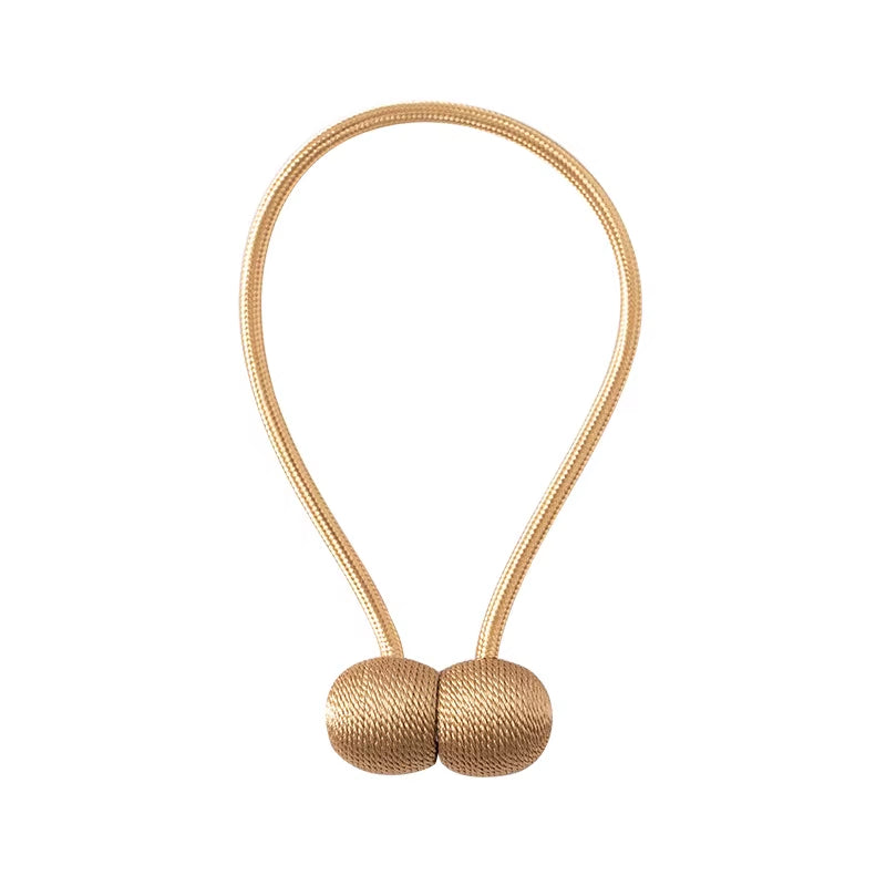 Elegant Magnetic Curtain Tiebacks – 2-Pack Decorative Polyester Buckle Clips for Effortless Style and Hold